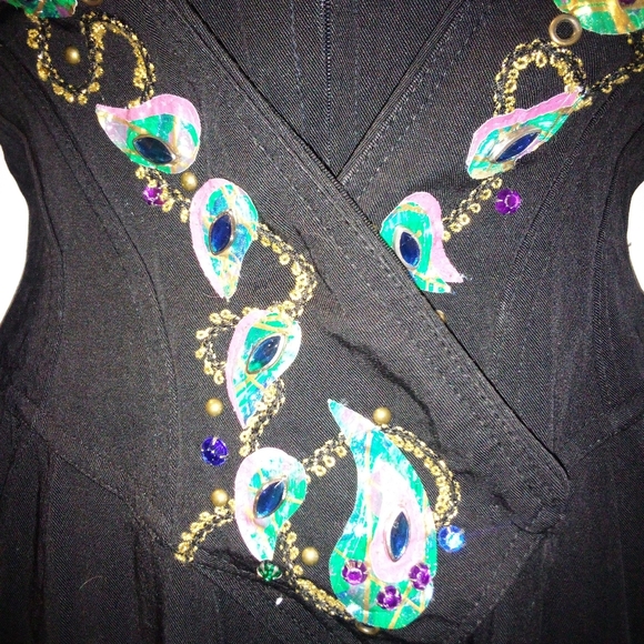 Vintage Embellished IIF 1980's Jumpsuit Size 8 Retro Holiday Christmas - Picture 12 of 15